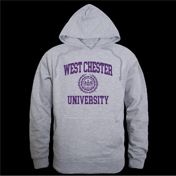 W Republic 569-603-HGY-01 West Chester University Rams Seal Hoodie, Heather Grey - Small