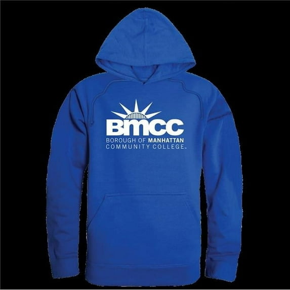 W Republic 569-618-RYL-01 Borough of Manhattan Community College Panthers Seal Hoodie, Royal - Small