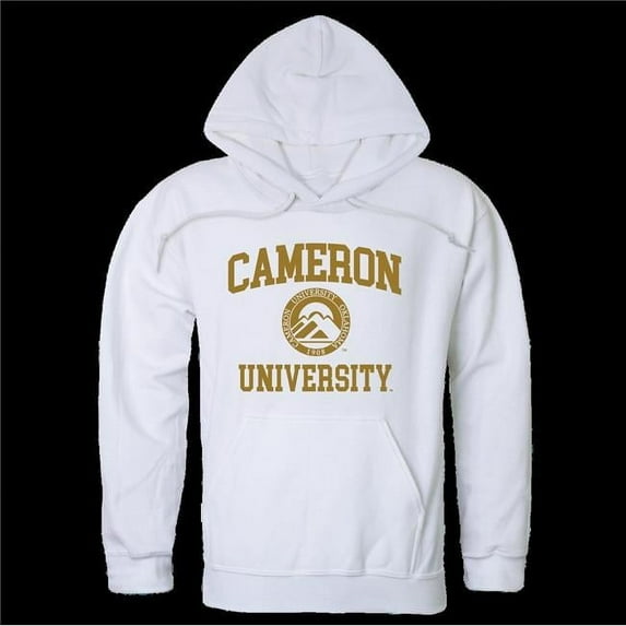 W Republic 569-622-WHT-05 Cameron University Aggies Seal Hoodie, White - 2XL
