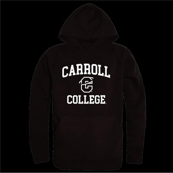 W Republic 569-624-BLK-02 Carroll College Saints Seal Hoodie, Black - Medium