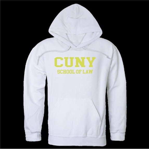W Republic 569-634-WHT-04 The City University of York School of Law Seal Hoodie, White - Extra Large