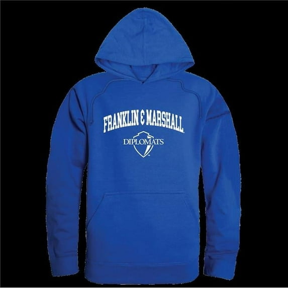 W Republic 569-644-RYL-02 Franklin & Marshall College Diplomats Seal Hoodie, Royal - Medium