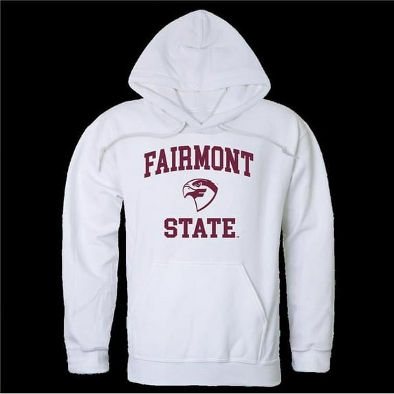 W Republic 569-686-WHT-03 Fairmont State University Falcons Seal Hoodie, White - Large