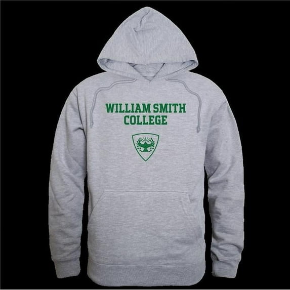 W Republic 569-700-HGY-02 Hobart & William Smith College Statesmen Seal Hoodie, Heather Grey - Medium