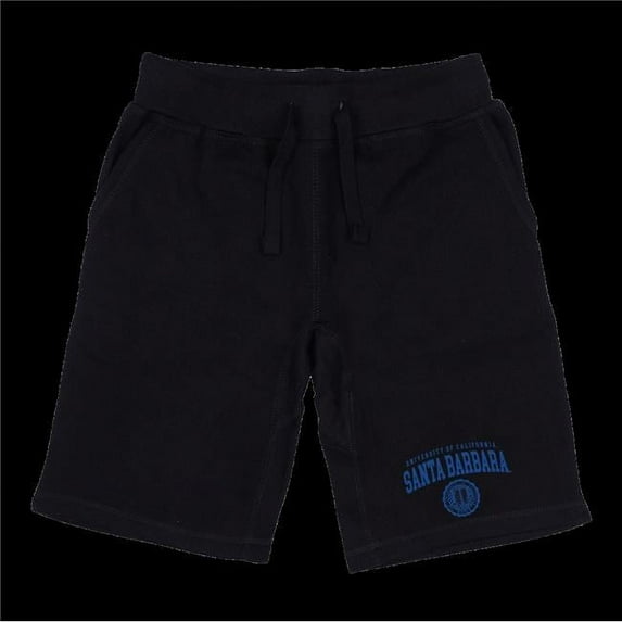W Republic 570-112-BLK-02 University of California, Santa Barbara Gauchos Seal Shorts, Black - Medium