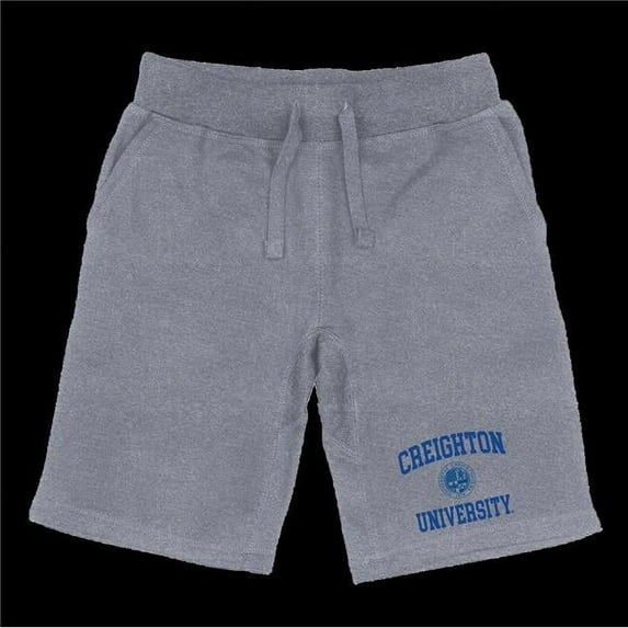 W Republic 570-118-HGY-01 Creighton University Bluejays Seal Shorts, Heather Grey - Small