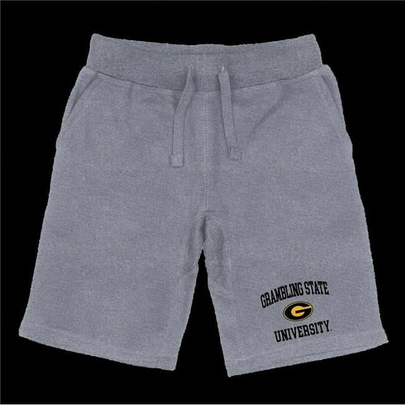 W Republic 570-170-HGY-03 Grambling State University Tigers Seal Shorts, Heather Grey - Large