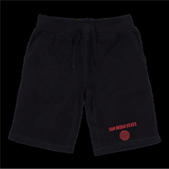 W Republic 570-177-BLK-02 San Diego State University Aztecs Seal Shorts, Black - Medium