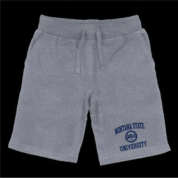 W Republic 570-192-HGY-05 Montana State University Bobcats Seal Shorts, Heather Grey - 2XL