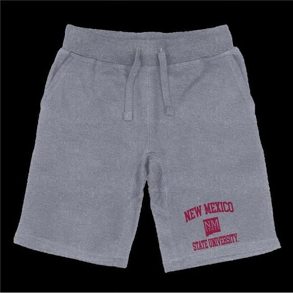 W Republic 570-225-HGY-05 Mexico State University Aggies Seal Shorts, Heather Grey - 2XL