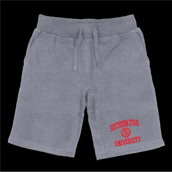 W Republic 570-236-HGY-04 Southern Utah University Thunderbirds Seal Shorts, Heather Grey - Extra Large