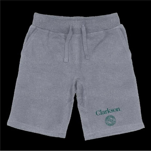 W Republic 570-281-HGY-03 Clarkson University Golden Knights Seal Shorts, Heather Grey - Large