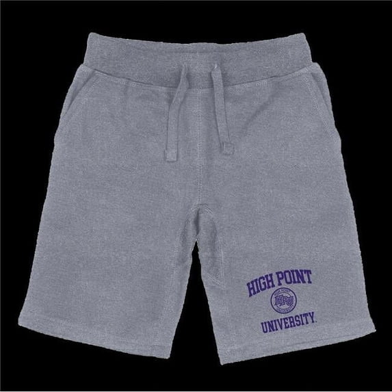 W Republic 570-311-HGY-02 High Point University Panthers Seal Shorts, Heather Grey - Medium