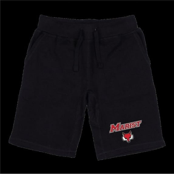 W Republic 570-335-BLK-04 Marist College Red Foxes Seal Shorts, Black - Extra Large