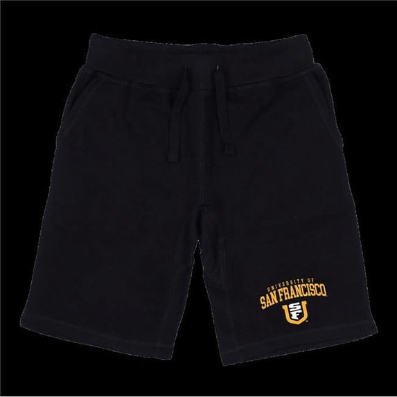 W Republic 570-377-BLK-04 San Francisco State University Dons Seal Shorts, Black - Extra Large