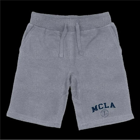 W Republic 570-539-HGY-02 Massachusetts College of Liberal Arts Trailblazers Seal Shorts, Heather Grey - Medium