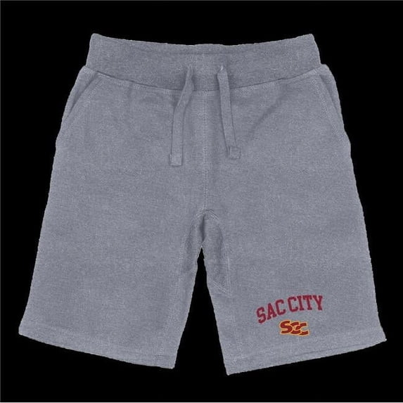 W Republic 570-578-HGY-02 Sacramento City College Panthers Seal Shorts, Heather Grey - Medium