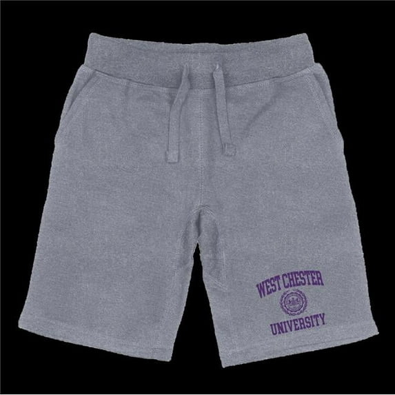 W Republic 570-603-HGY-01 West Chester University Rams Seal Shorts, Heather Grey - Small