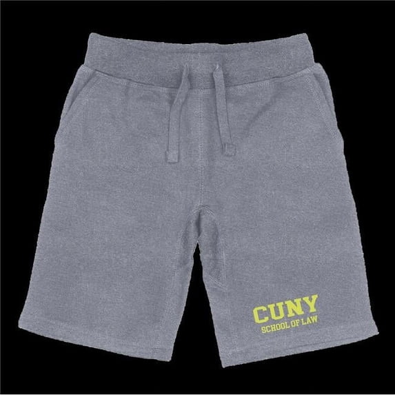 W Republic 570-634-HGY-05 The City University of York School of Law Seal Shorts, Heather Grey - 2XL