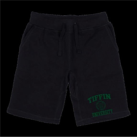 W Republic 570-678-BLK-03 Tiffin University Dragons Seal Shorts, Black - Large
