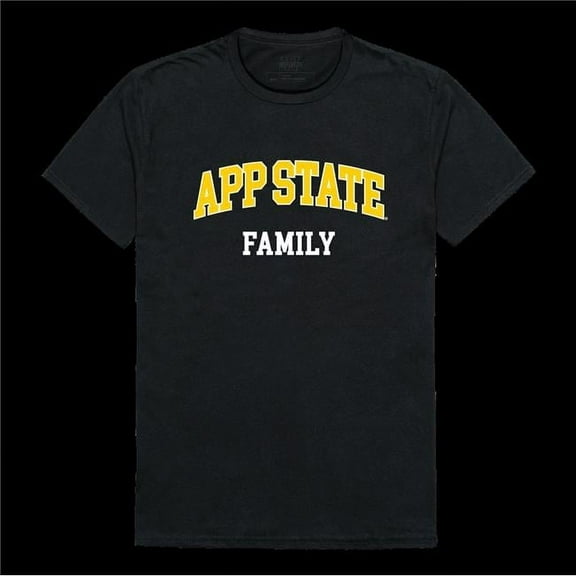 W Republic 571-104-BLK-02 Appalachian State University Mountaineers Family T-Shirt, Black - Medium