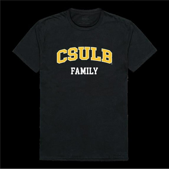 W Republic 571-109-BLK-01 California State University, Long Beach Family T-Shirt, Black - Small