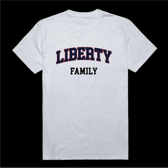 W Republic 571-129-WHT-02 Liberty University Flames Family T-Shirt, White - Medium