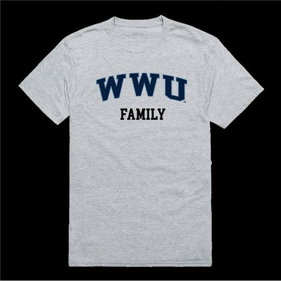 W Republic 571-252-HGY-03 Western Washington University Vikings Family T-Shirt, Heather Grey - Large
