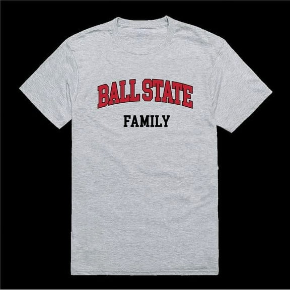 W Republic 571-264-HGY-04 Ball State University Cardinals Family T-Shirt, Heather Grey - Extra Large