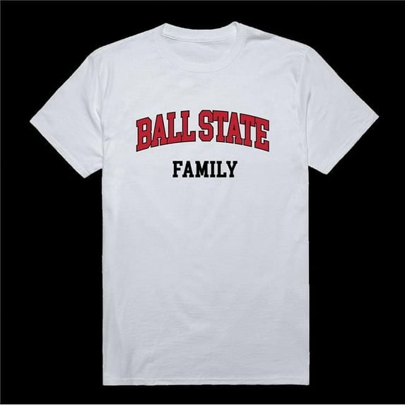 W Republic 571-264-WHT-02 Ball State University Cardinals Family T-Shirt, White - Medium