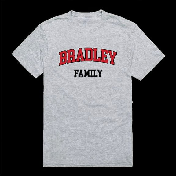 W Republic 571-270-HGY-04 Bradley University Braves Family T-Shirt, Heather Grey - Extra Large