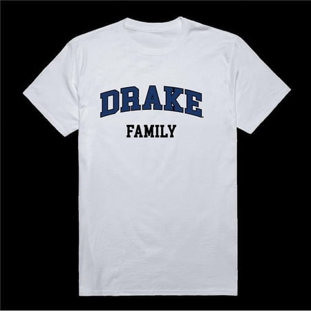 W Republic 571-292-WHT-04 Drake University Bulldogs Family T-Shirt, White - Extra Large