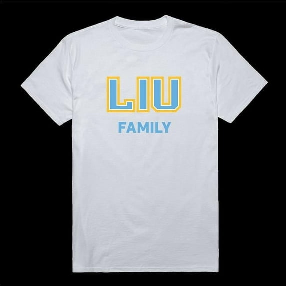 W Republic 571-329-WHT-02 Long Island University Sharks Family T-Shirt, White - Medium