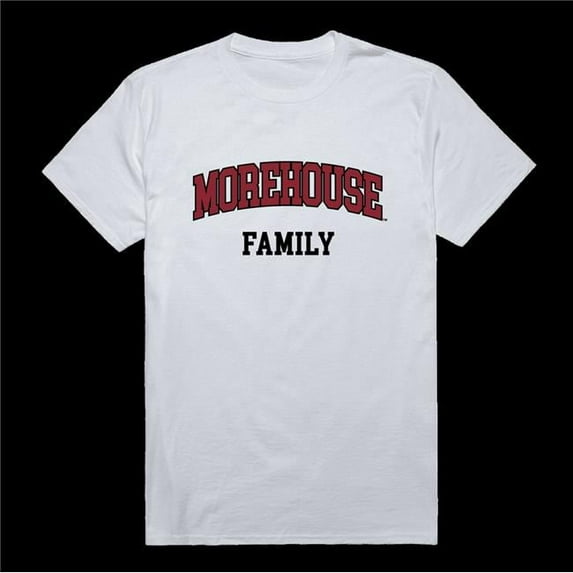 W Republic 571-346-WHT-05 Morehouse College Maroon Tigers Family T-Shirt, White - 2XL