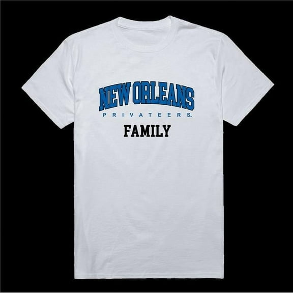 W Republic 571-349-WHT-04 University of New Orleans Privateers Family T-Shirt, White - Extra Large