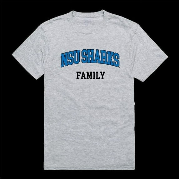 W Republic 571-358-HGY-03 Nova Southeastern University Sharks Family T-Shirt, Heather Grey - Large