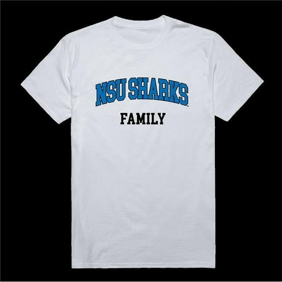 W Republic 571-358-WHT-04 Nova Southeastern University Sharks Family T-Shirt, White - Extra Large
