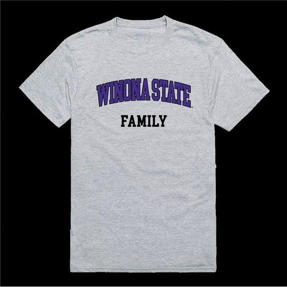 W Republic 571-408-HGY-01 Winona State University Warriors Family T-Shirt, Heather Grey - Small