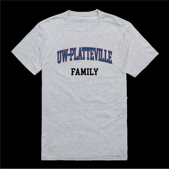 W Republic 571-410-HGY-01 University of Wisconsin-Platteville Pioneers Family T-Shirt, Heather Grey - Small