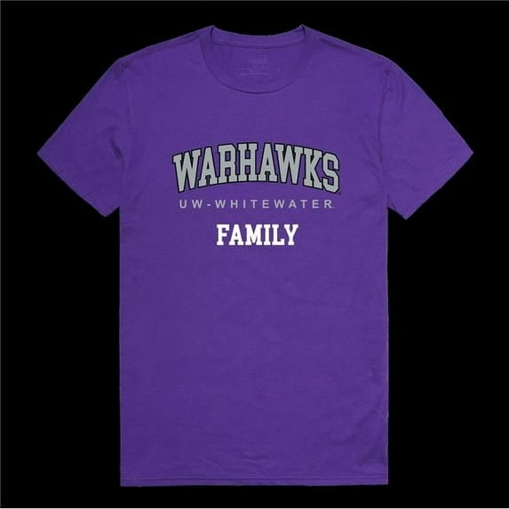 W Republic 571-414-PUR-04 University of Wisconsin-Whitewater Warhawks Family T-Shirt, Purple - Extra Large