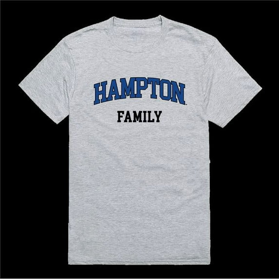 W Republic 571-489-HGY-04 Hampton University Pirates Family T-Shirt, Heather Grey - Extra Large