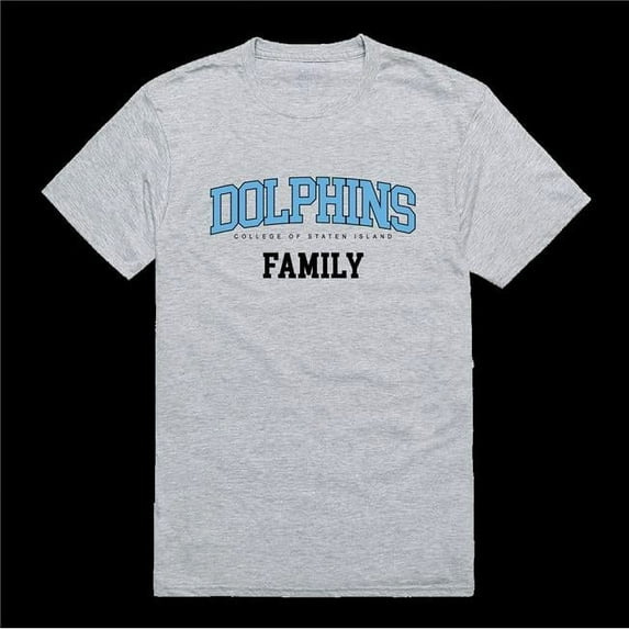 W Republic 571-676-HGY-04 College of Staten Island Dolphins Family T-Shirt, Heather Grey - Extra Large