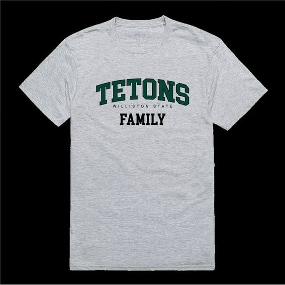 W Republic 571-684-HGY-05 Williston State College Tetons Family T-Shirt, Heather Grey - 2XL