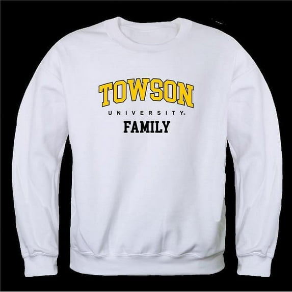 W Republic 572-153-WHT-02 Towson University Tigers Family Crewneck Sweatshirt, White - Medium