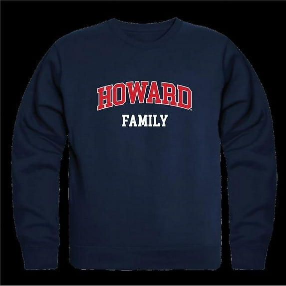 W Republic 572-171-NVY-04 Howard University Bisons Family Crewneck Sweatshirt, Navy - Extra Large
