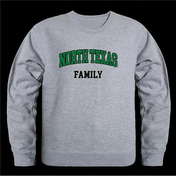 W Republic 572-195-HGY-02 University of North Texas Mean Green Family Crewneck Sweatshirt, Heather Grey - Medium