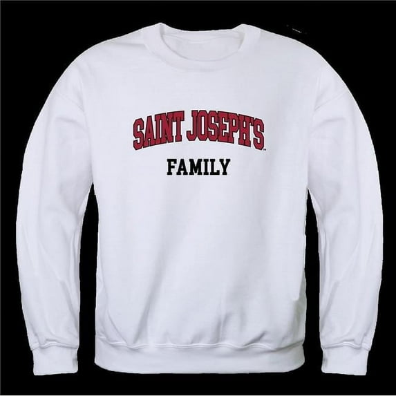 W Republic 572-232-WHT-02 Saint Josephs University Hawks Family Crewneck Sweatshirt, White - Medium