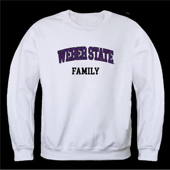W Republic 572-251-WHT-01 Weber State University Wildcats Family Crewneck Sweatshirt, White - Small