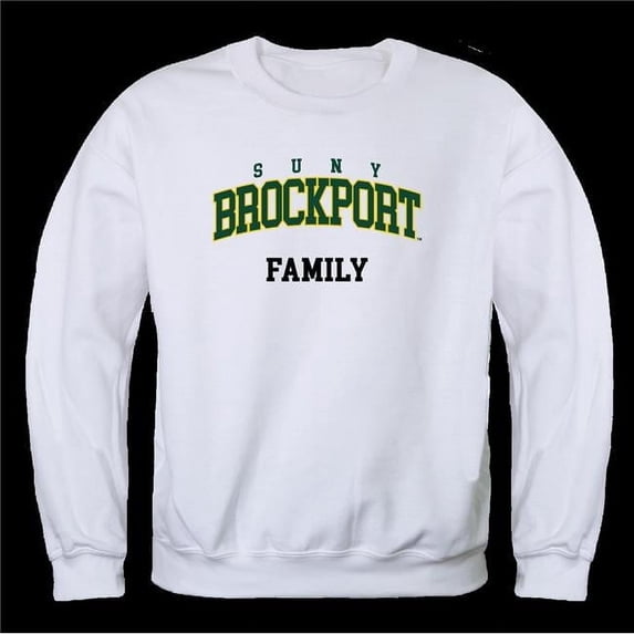 W Republic 572-271-WHT-04 The State University of New York Brockport Golden Eagles Family Crewneck Sweatshirt, White - Extra Large