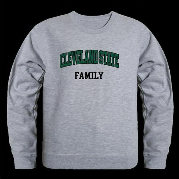 W Republic 572-282-HGY-05 Cleveland State University Vikings Family Crewneck Sweatshirt, Heather Grey - 2XL